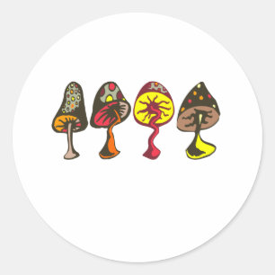 paddenstoelen ronde sticker