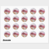 paddenstoelen ronde sticker (Vel)