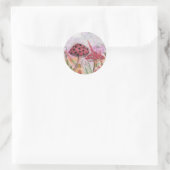 paddenstoelen ronde sticker (Tas)