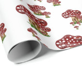Paddenstoelen rood en wit cadeaupapier (Rol Hoek)