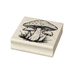 Paddenstoelen Rubberstempel