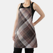 Paddenstoelen rustieke bruin geruite schort (Insitu)