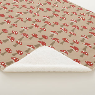 paddenstoelen Sherpa Blanket Deken
