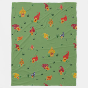 Paddenstoelen Tekening Fleece Deken, Groot Deken