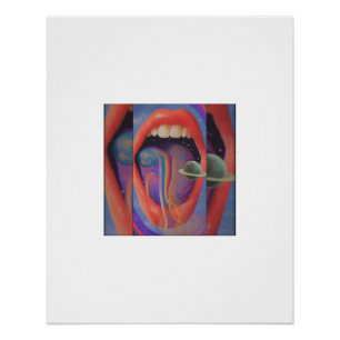 Paddenstoelen Universum Psychedelische Poster Perfect Poster