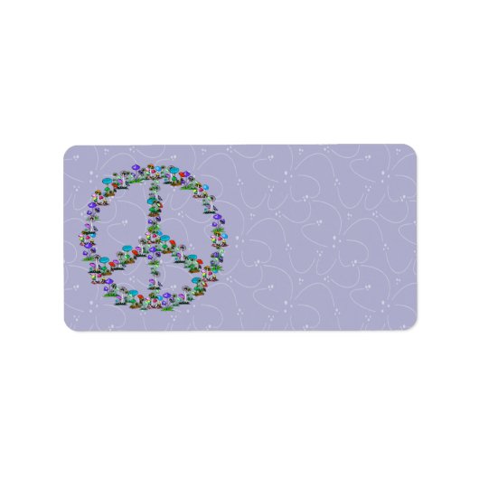 Paddenstoelen van vrede etiket (Voorkant)