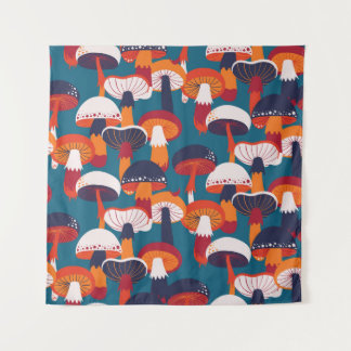 Paddenstoelen variëteit,  naadloze illustratie. wandkleed