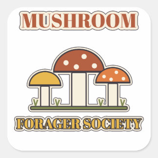 Paddenstoelen Verzamelaars Vereniging Vintage Cott Vierkante Sticker