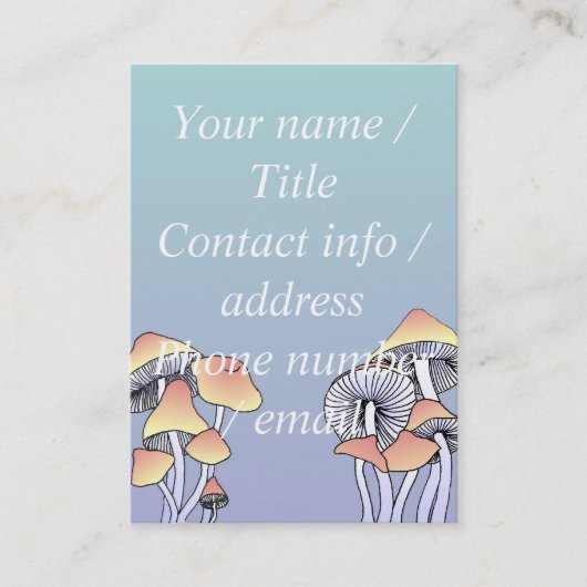 paddenstoelen visitekaartje (Voorkant)