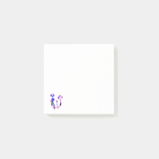 Paddenstoelen Waterverf Art Post-it® Notes (Voorkant)