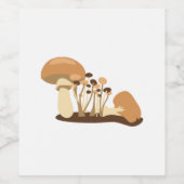 paddenstoelen wijn etiket (Enkel label)