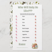 PaddenstoelenBaby shower dat Baby is Briefpapier (Voorkant / Achterkant)