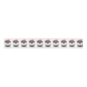 Paddenstoelenbloemen Woodland Kleurrijke Splash Grosgrain Lint