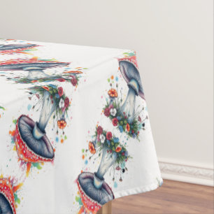 Paddenstoelenbloemen Woodland Kleurrijke Splash Tafelkleed