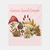 paddenstoelengnoom-betovering fleece deken (Voorkant)