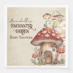 Paddenstoelenhuis Betoverde Tuin Baby Shower Servet