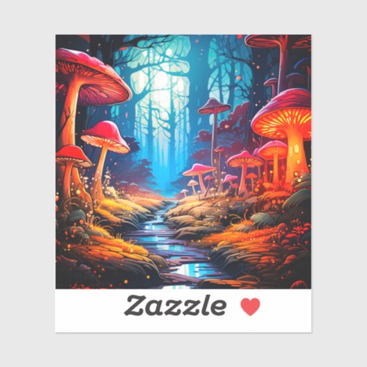 paddenstoelenpad sticker (Vel)