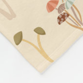 Paddenstoelenpatroon Fleece Deken (Hoek)