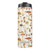  paddenstoelenpatroon thermosbeker (Voorkant)