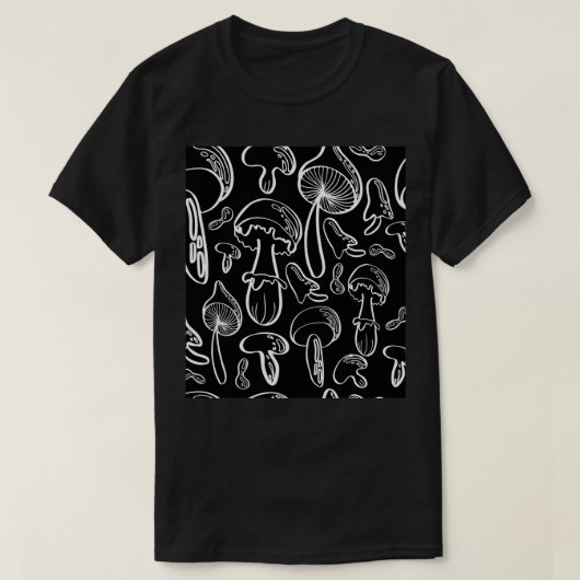 Paddenstoelgothic-patroon T-shirt (Design voorkant)