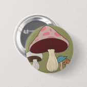 Paddenstoelgroepering Ronde Button 5,7 Cm (Voorkant /achterkant)
