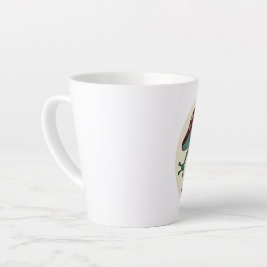 paddenstoelkikker latte mok (Linkerhoek)