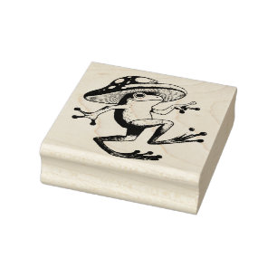 paddenstoelkikker rubberstempel