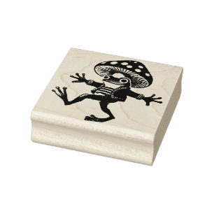 paddenstoelkikker rubberstempel