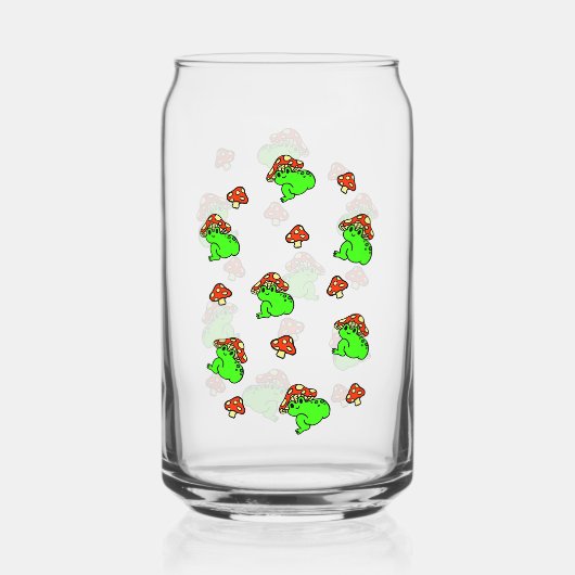 Paddenstoelkikkerpatroon Blikvorm Glas (Voorkant)