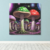 paddenstoelkunst canvas afdruk (Insitu (Houten vloer))