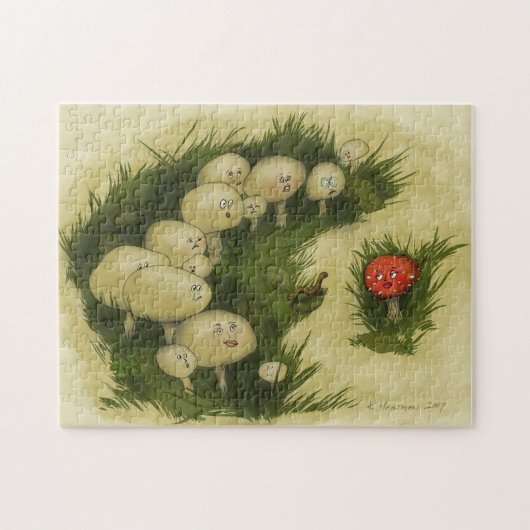 Paddenstoelmazelen Legpuzzel (Horizontaal)