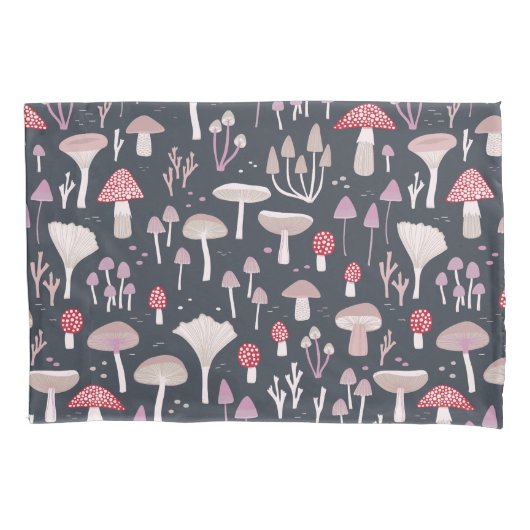 Paddenstoelpaddenstoel schimmels reversibel kussensloop (Voorkant-Links)