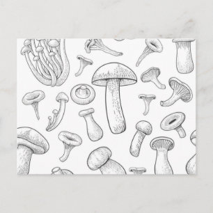paddenstoelpatroon briefkaart