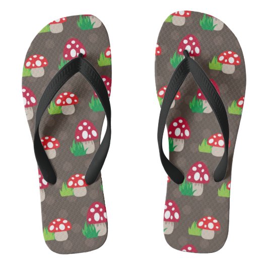 paddenstoelpatroon kinder teenslippers (Voetbed)