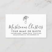 paddenstoelschedel visitekaartje (Achterkant)