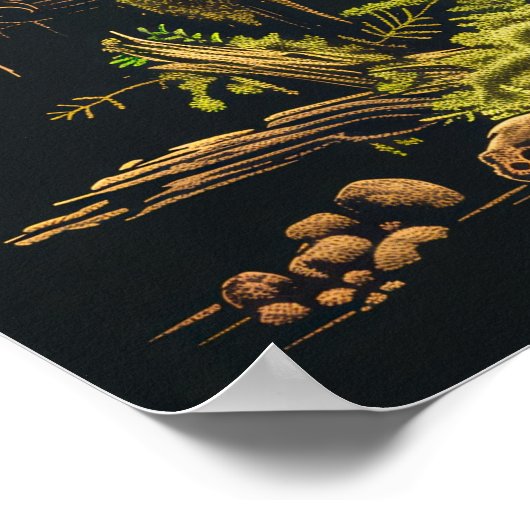 Paddenstoelskelet Poster (Hoek)