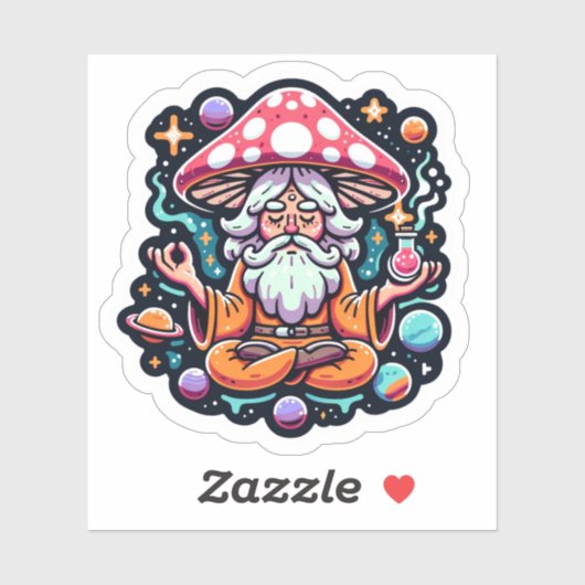 Paddenstoelsticker Sticker (Vel)