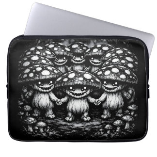 Paddenstoelvolk •  Boswezens door BurnsInHell Laptop Sleeve
