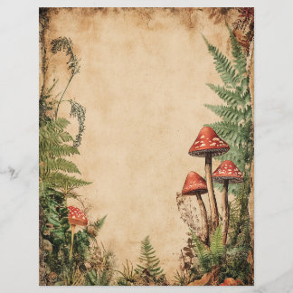 paddestoel botanische plakboek junk journal