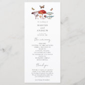 Paddestoel bruiloft ceremonie programma (Voorkant)