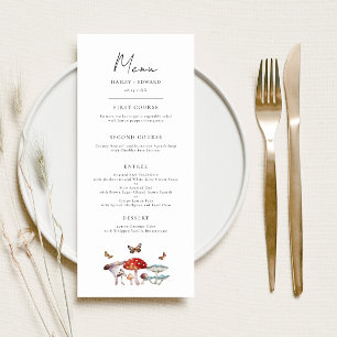 Paddestoel bruiloft diner menu