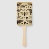 Paddestoel bruiloft Fan 2 Handwaaier (Achterkant)