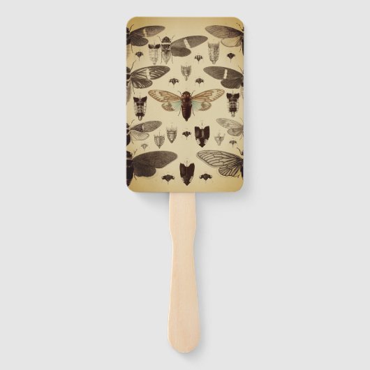 Paddestoel bruiloft Fan 2 Handwaaier (Achterkant)