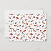 Paddestoel bruiloft QR-code RSVP-kaart RSVP Kaartje (Achterkant)