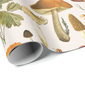  Paddestoel en Wildflower Pattern Cadeaupapier (Rol Hoek)