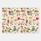  Paddestoel en Wildflower Pattern Inpakpapier Vel (Voorkant)