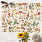 Paddestoel en Wildflower Pattern Tissuepapier