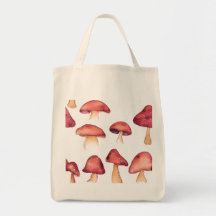 Paddestoel - Kruidenier canvas tas (100% katoenen