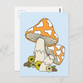 Paddestoel Mini Art of Briefkaart (Voorkant / Achterkant)