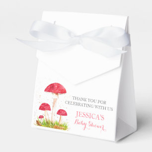 Paddestoel Mushroom Waterverf Leuk Baby shower Bedankdoosjes